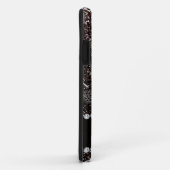 Aangepaste naam zwarte glitterlacrosse sticks Case-Mate iPhone case (Achterkant/rechts)