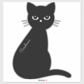 Aangepaste Naam Zwarte Kat Auto Koffer Sticker (Vel)