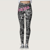 Aangepaste naam Zwarte Leggings (Voorkant)
