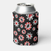 Aangepaste naam zwarte pokerchips blikjeskoeler (Blikje Achterkant)