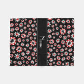 Aangepaste naam zwarte pokerchips fleece deken (Voorkant (Horizontaal))