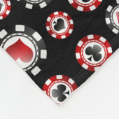 Aangepaste naam zwarte pokerchips fleece deken (Hoek)