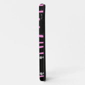 Aangepaste naam zwarte roze zebrastrepen Case-Mate iPhone case (Achterkant/links)