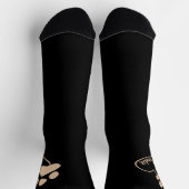 Aangepaste Naam Zwarte Sokken voor Dierenvrienden (Top)