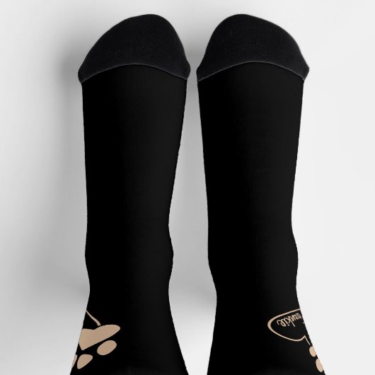 Aangepaste Naam Zwarte Sokken voor Dierenvrienden (Top)