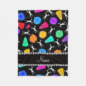 Aangepaste naam zwarte voortoonpompkamers fleece deken (Voorkant)