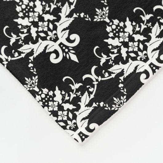 Aangepaste naam zwarte witte vocht roze glitterboo fleece deken (Hoek)