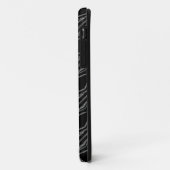 Aangepaste naam zwarte zilver geometrisch voor hem Case-Mate iPhone case (Achterkant/links)