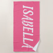 Aangepaste naam Zwembad Verjaardag Gepersonaliseer Strandlaken (Voorkant)