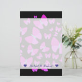 Aangepaste naam + zwerm artistieke butterflies briefpapier (Staand voorkant)