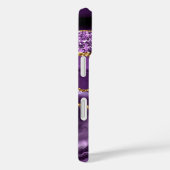 Aangepaste naamAgate Paarse Violet Gold Marble Jew Case-Mate iPhone Case (Achterkant / Rechts)