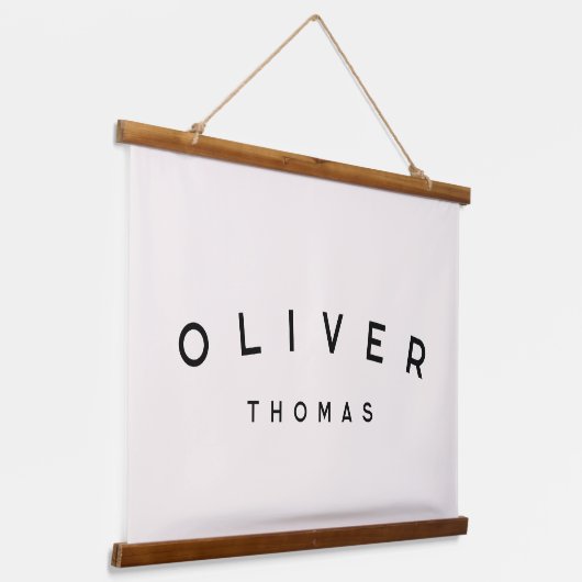 Aangepaste naambanner | Nursery Decor | Kinder dec Hangend Wandkleed (Gebogen)