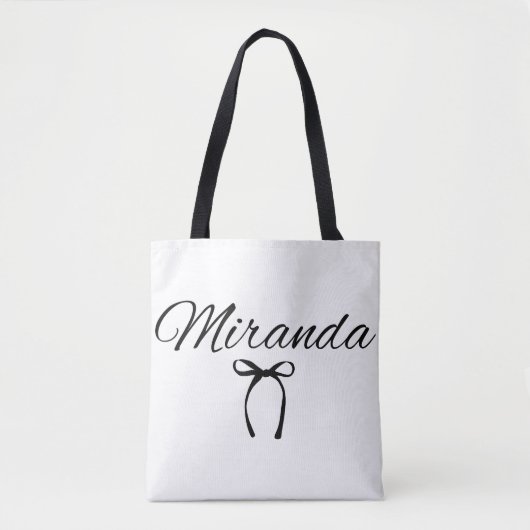 Aangepaste naamboog tote bag (Voorkant)