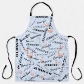 Aangepaste naamcollage schort (Voorkant)