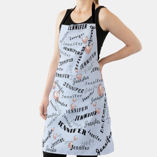 Aangepaste naamcollage schort (Insitu)