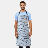 Aangepaste naamcollage schort (Gedragen)