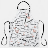 Aangepaste naamcollage schort (Voorkant)