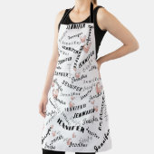 Aangepaste naamcollage schort (Insitu)