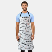 Aangepaste naamcollage schort (Gedragen)