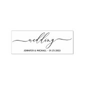 Aangepaste naamdatum Handtekening bruiloft Rubberstempel (Afrduk)