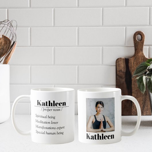 Aangepaste naamdefinitie|Eén foto Koffiemok