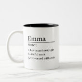 Aangepaste naamdefinitie Moederdag Kerstcadeau Tweekleurige Koffiemok (Links)