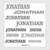 Aangepaste naamformaten Monogram Laptop-beker Sticker (Vel)