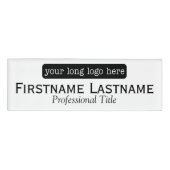 Aangepaste naamkaart met horizontale Logo Naambadge (Voorkant)