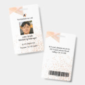 Aangepaste naamkaart voor werknemers | Professione Badge (Voor- en achterkant)