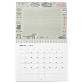 Aangepaste naamkalender met notities voor kattenli kalender (Feb 2026)