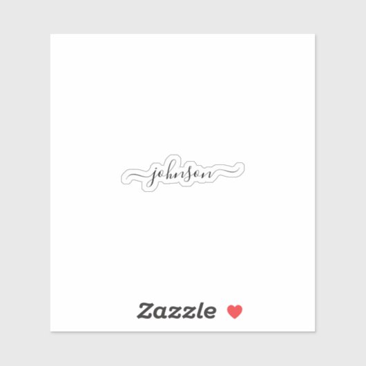 Aangepaste naamkalligrafie sticker (Vel)