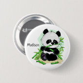 Aangepaste naamknop Cute Panda Ronde Button 5,7 Cm (Voorkant /achterkant)