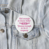Aangepaste naamknoppen "Oud en jong" Ronde Button 7,6 Cm (In situ)
