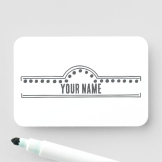 Aangepaste naamlabel – Doodle Boog Naamplaatje