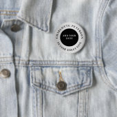 Aangepaste naamlabel met bedrijfslogo promotie ronde button 5,7 cm (In situ)
