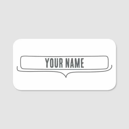 Aangepaste naamlabel – spraakframe naamplaatje (Voorkant)