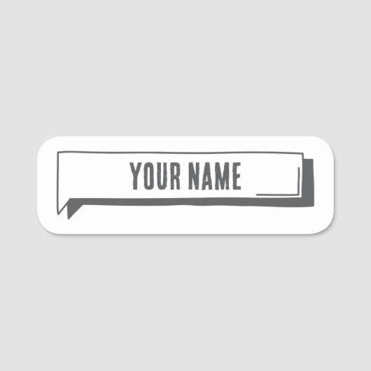 Aangepaste naamlabel – Tabbladframe Naamplaatje (Voorkant)