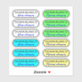Aangepaste naamlabels (dit boek is van de eigenaar sticker (Vel)