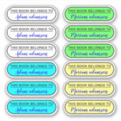 Aangepaste naamlabels (dit boek is van de eigenaar sticker (Voorkant)