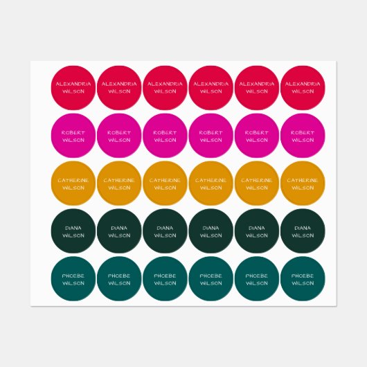 Aangepaste naamlabels labels (Vel)