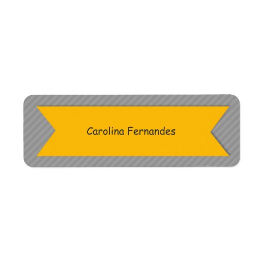 Aangepaste naamlabels op grijze strepen etiket (Voorkant)