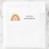 Aangepaste naamlabels voor schoolbenodigdheden rechthoekige sticker (Tas)