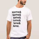 Aangepaste naamlijst Gepersonaliseerde namen van A T-shirt (Voorkant)