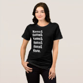 Aangepaste naamlijst Grappige vrouwen Mannen Geper Tri-Blend Shirt (Voorkant volledig)