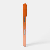 Aangepaste naammonogram Cantaloupe Oranje Ombre iPhone Hoesje (Rechterkant)