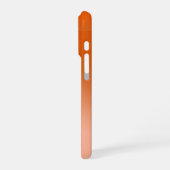 Aangepaste naammonogram Cantaloupe Oranje Ombre iPhone Hoesje (Linkerkant)