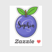 Aangepaste naammonogram | kawaii Mooie druiven Le Sticker (Vel)