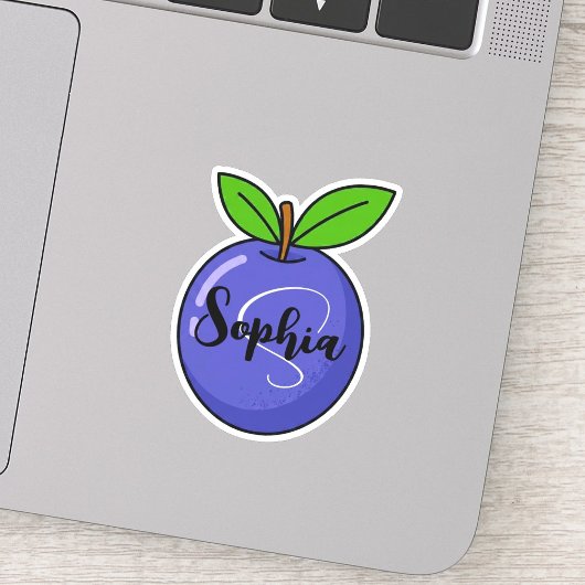 Aangepaste naammonogram | kawaii Mooie druiven Le Sticker