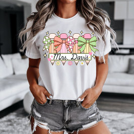Aangepaste naamontwerp voor schoolleraren t-shirt