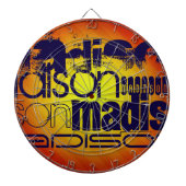 Aangepaste naampatroon; geel Sinaasappel achtergro Dartbord (Voorkant)